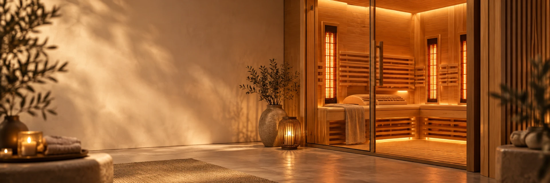 Sauna-Zubehör mit Kühbe und Handtüchern