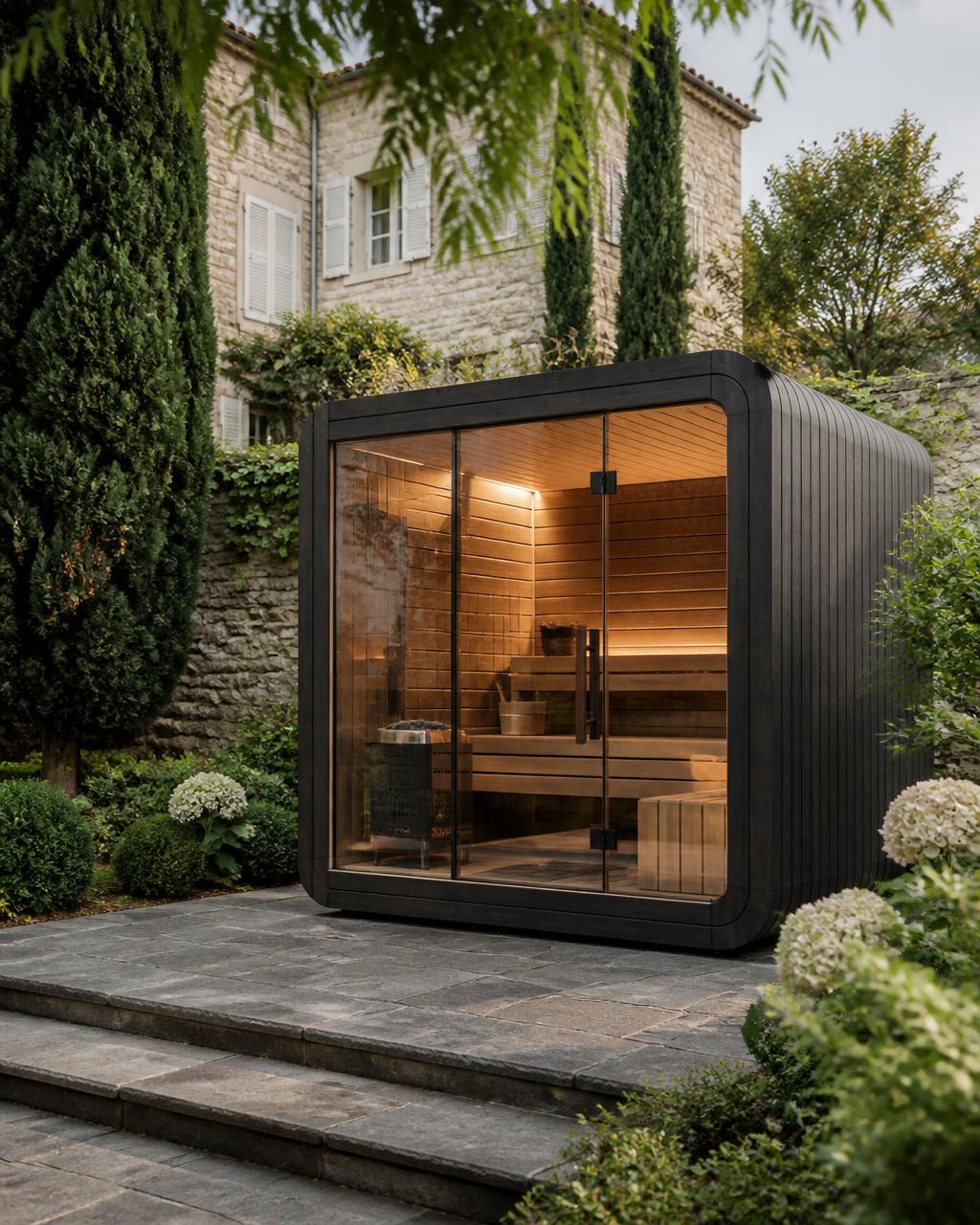 Große Gartensauna für mehrere Personen