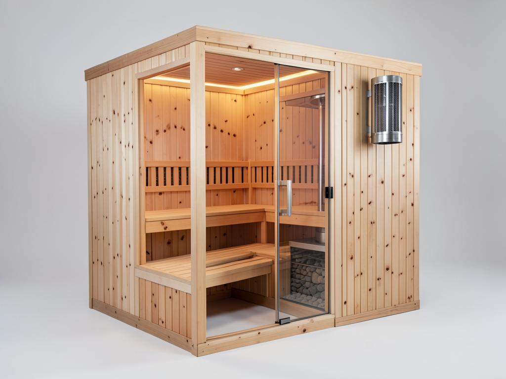 Großzügige Familiensauna